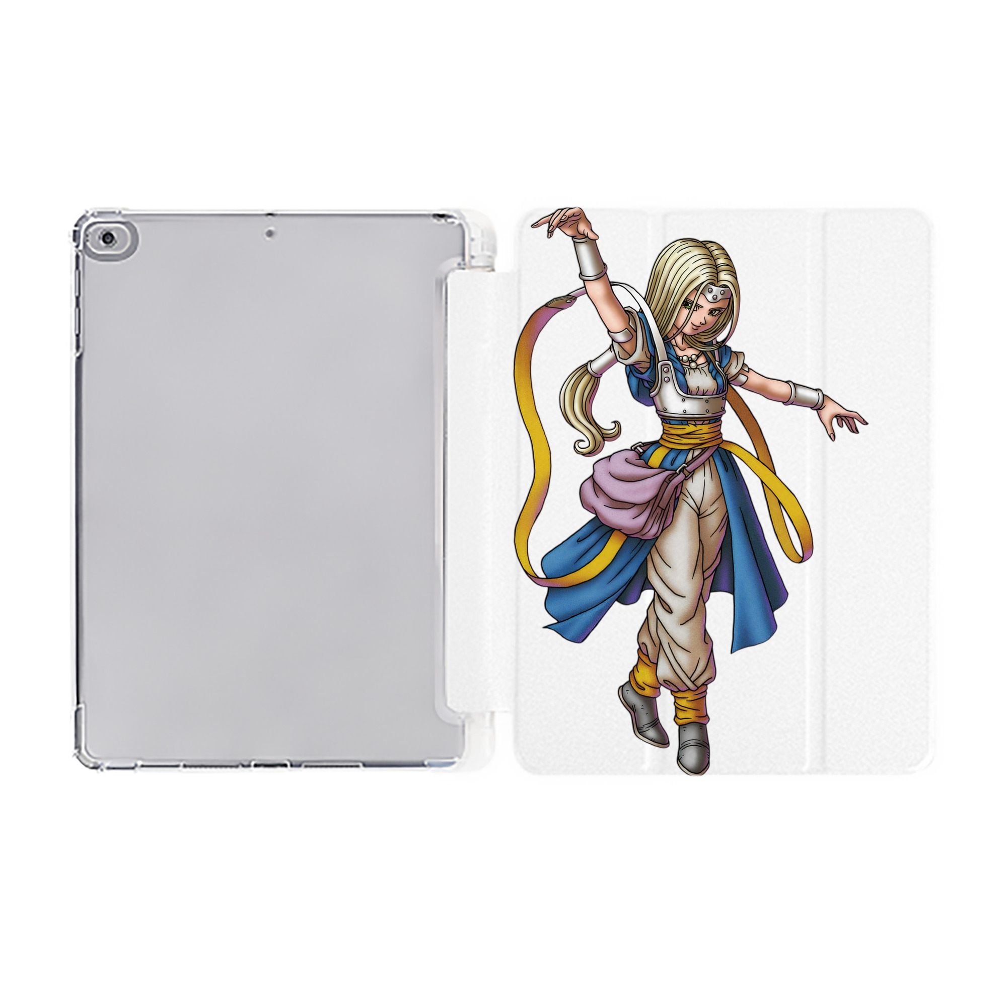 （画像用） ドラゴンクエスト Doragon Kuesuto Dragon Quest IPad ケース ペン収納付き 三つ折りスタンド PUレザー×シリコン 対応機種9.5/10.5/10.9インチ